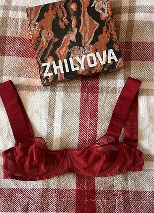 Zhilyova unnamed 9 red bra бюстгальтер