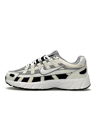 Кроссовки женские nike p-6000 white beige black