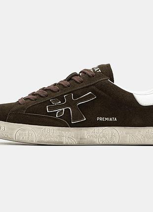 👟 кеди кросівки premiata steven brown white premium / наложка bs👟