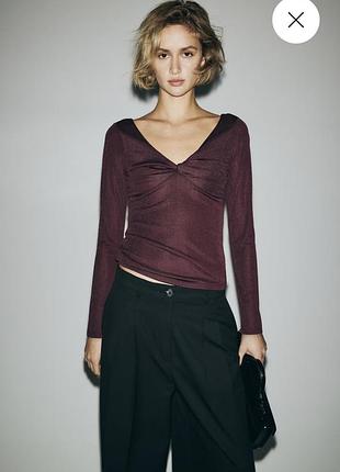 Лонгслів h&m бургунді