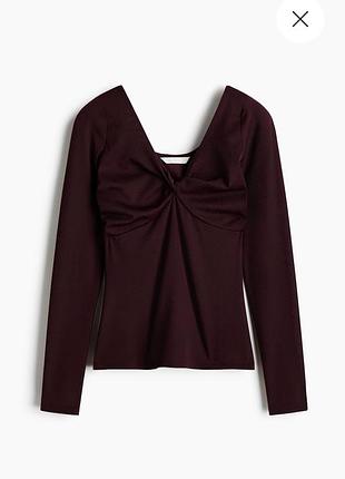 Лонгслів h&m бургунді 3