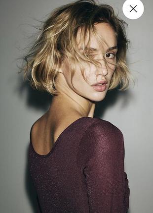 Лонгслів h&m бургунді 2