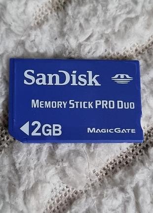 Карта памяти 2 гб "типа sandisk" 2.68/6.18 memory stick pro duo memorystick сандиск синий мемористик psp