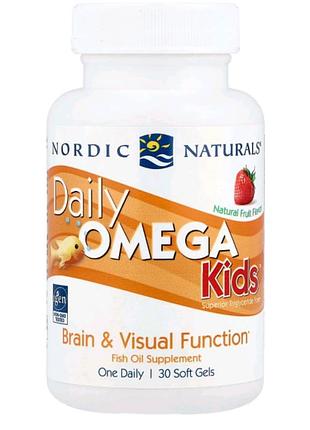 Nordic naturals
daily omega kids™, натуральні фрукти,
30 капсул