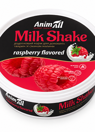 Дополнительный корм animall milkshake для котов и собак со вкусом малины, 30 г, сервис