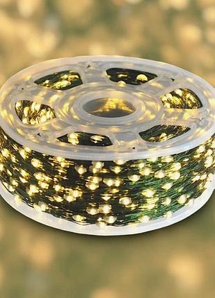 Гірлянда роса led на зеленому дроті usb 10 м and 5335