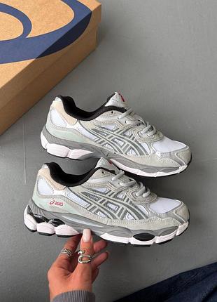 Кроссовки asics gel nyc white steel grey