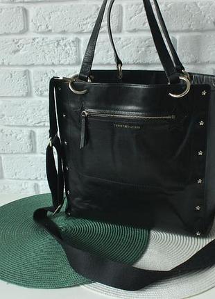 Сумка tommy hilfiger star-studded tote. натуральна шкіра.
