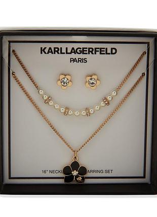 Набір прикрас karl lagerfeld paris кольє та сережки