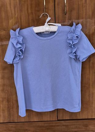 Жіноча футболка з ефектними рюшами zara/ s
