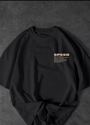 Стильна оверсайз футболка з принтом speed & porsche iconic design