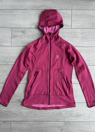 Женская спортивная треккинговая кофта хаглофс haglofs size s с размер зип худи батник кенгурушка джемпер свитшот лонгслив свитер с капюшоном оригинал