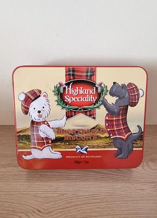 Коробка скринька метал шотландія собачки