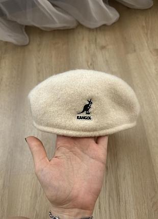Kangol 504 вінтажна кепка / берет молочного кольору