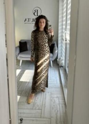 Zara віскоза сукня леопард xs