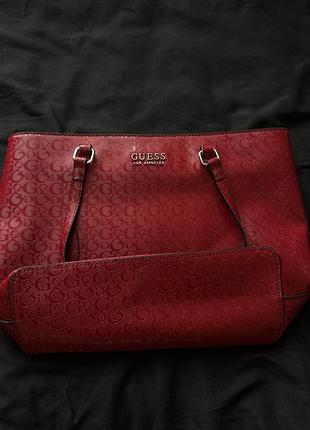 Сумка guess,стань майже нова червона
