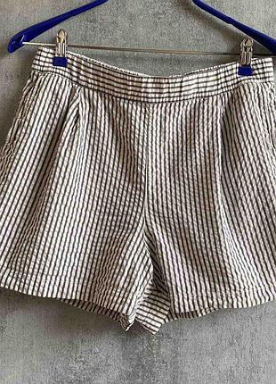 Жатые коттоновые шорты uniqlo