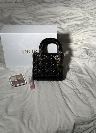 Сумка mini lady bag black/gold s05056