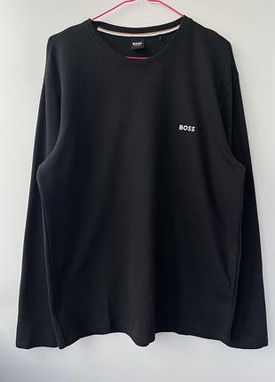 Чоловічий лонгслів hugo boss homewear waffle ls-shirt (розмір l) / кофта boss