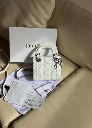 Сумка mini lady bag white/silver s05057