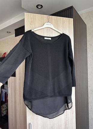 Светр джемпер з шифонов майкою  2-в-1 mango suit