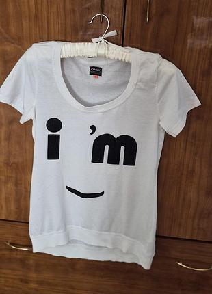 Стильная футболка only "i'm "/s