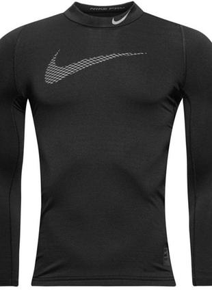 Компрессионный термо лонгслив, кофта на мальчика nike pro warm mock.