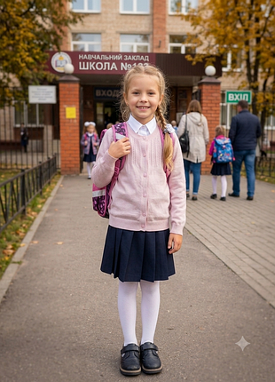 Кофта кардиган в школу для девочек