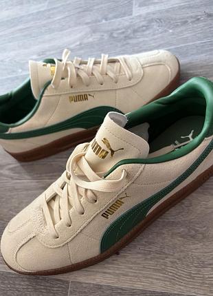 Кеди puma palermo suede (frosted ivory / green)