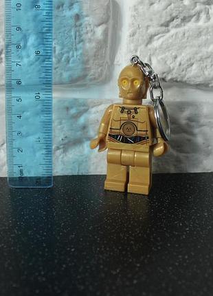 Брелок із мініфігуркою персонажа c-3po з «зоряних воєн» (lego star wars)