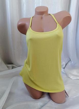 Желтый майка на бретелях фасон боксерка размеры l xl 2xl 3xl 4xl состав коттон и полиэстер 7