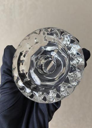 Вінтажний скляний підсвічник франція