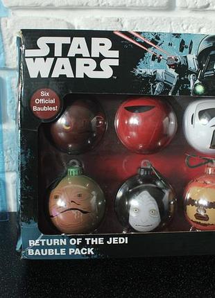 Набор из шести металлических елочных шаров star wars: return of the jedi bauble pack