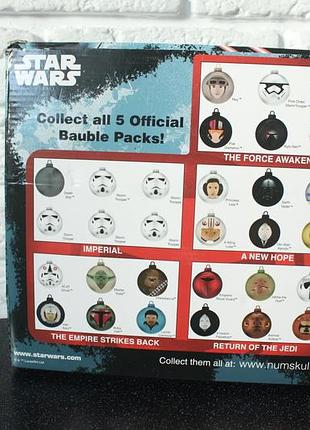 Набор из шести металлических елочных шаров star wars: return of the jedi bauble pack 3
