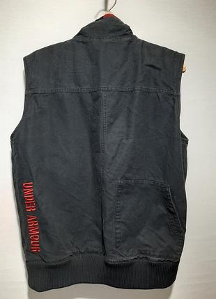 Жилет under armour gray canvas из плотного хлопка утепленный стеганый 3