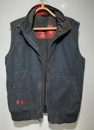 Жилет under armour gray canvas из плотного хлопка утепленный стеганый