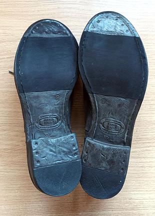 Крафтовые кожаные туфли оксфорды 37 р. 24 см hand made италия оригинал натуральная кожа нубук 8