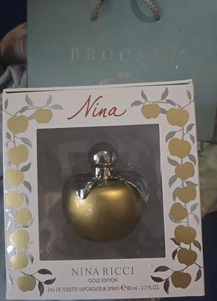 Nina ricci «nina» gold edition, туалетная вода 80 мл, новые