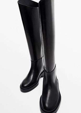 Жокейські шкіряні чоботи massimo dutti, 38 🖤
