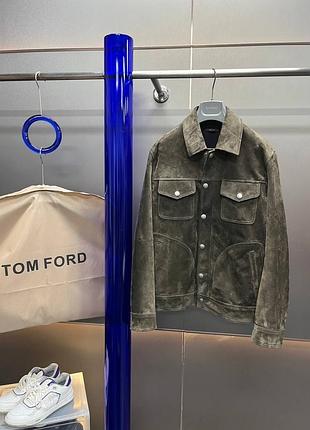 Чоловіча куртка сорочка з натуральної замші tom ford