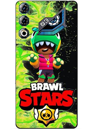 Чехол силиконовый бампер для zte nubia neo 3 gt 5g с героем бравл леон динозавр brawl