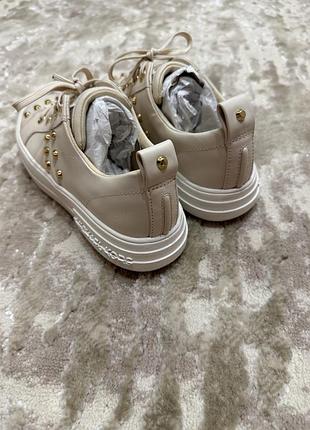 Бежеві жіночі кеди michael kors evy astor stud leather sneaker 9