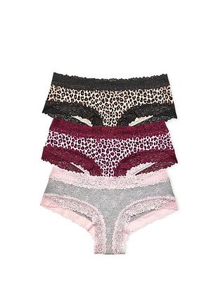 Набір трусиків victoria's secret pink 3 штуки білизна victoria's secret pink бюстгалтер victoria's secret pink піжама