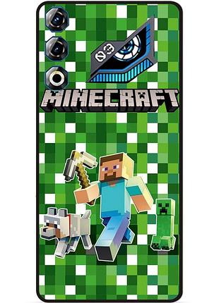 Силиконовый бампер чехол для zte nubia neo 3 gt 5g стив minecraft крипер майнкрафт