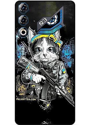 Силіконовий чохол бампер для zte nubia neo 3 gt 5g з малюнком зсу украина котик