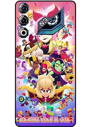 Силіконовий чохол бампер для zte nubia neo 3 gt 5g з картинкою brawl like a girl бравл