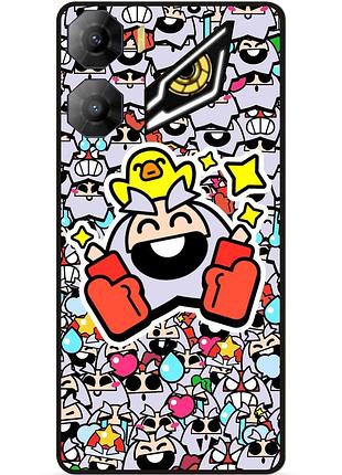 Силиконовый бампер чехол для zte nubia neo 3 5g стикеры бравл динамайк brawl