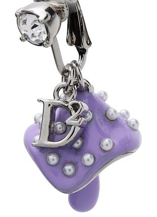 Брендовая серьга- клипса dsquared2- гриб - original 5