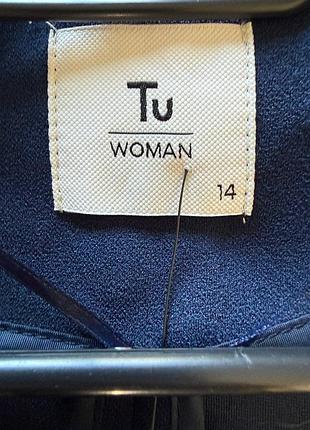 Женский темно-синий жакет-накидка tu woman usk14 / eur42 новый с этикеткой 3