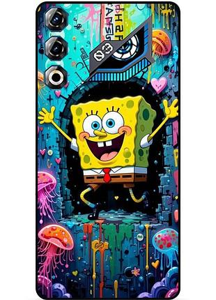 Силиконовый чехол бампер для zte nubia neo 3 gt 5g с картинкой губка боб sponge bob